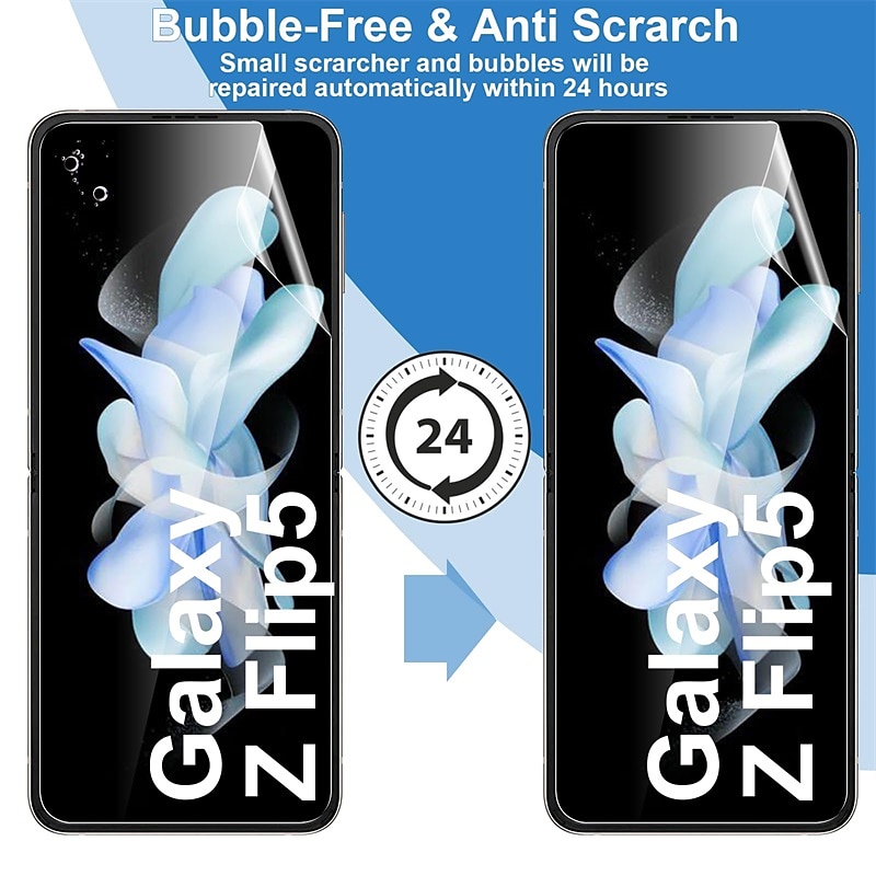 2 Sets Screen Protector + Camera Lens Protector Back Screen Protector For Samsung Galaxy Z Flip 6 Z Flip 5 TPU Hydrogel Anti Bubbles Anti-Fingerprint High Definition Ultra Thin Scratch Proof 2025 - $18.99 –P7