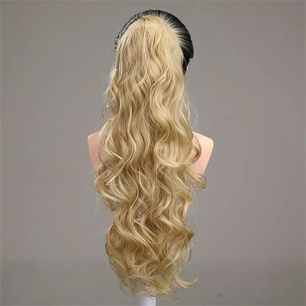 queue de cheval griffe extensions de queue de cheval longues ondulées clip synthétique dans les extensions de cheveux élégant naturel à la recherche d'un usage quotidien de 2025 ? $11.99 –P13