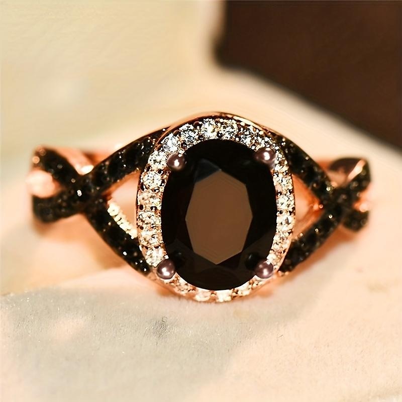 Bague / Anneaux Mariage Classique Noir Chrome Précieux Luxe Rétro Vintage 1 pc Zircon de 2025 ? $6.99 –P1
