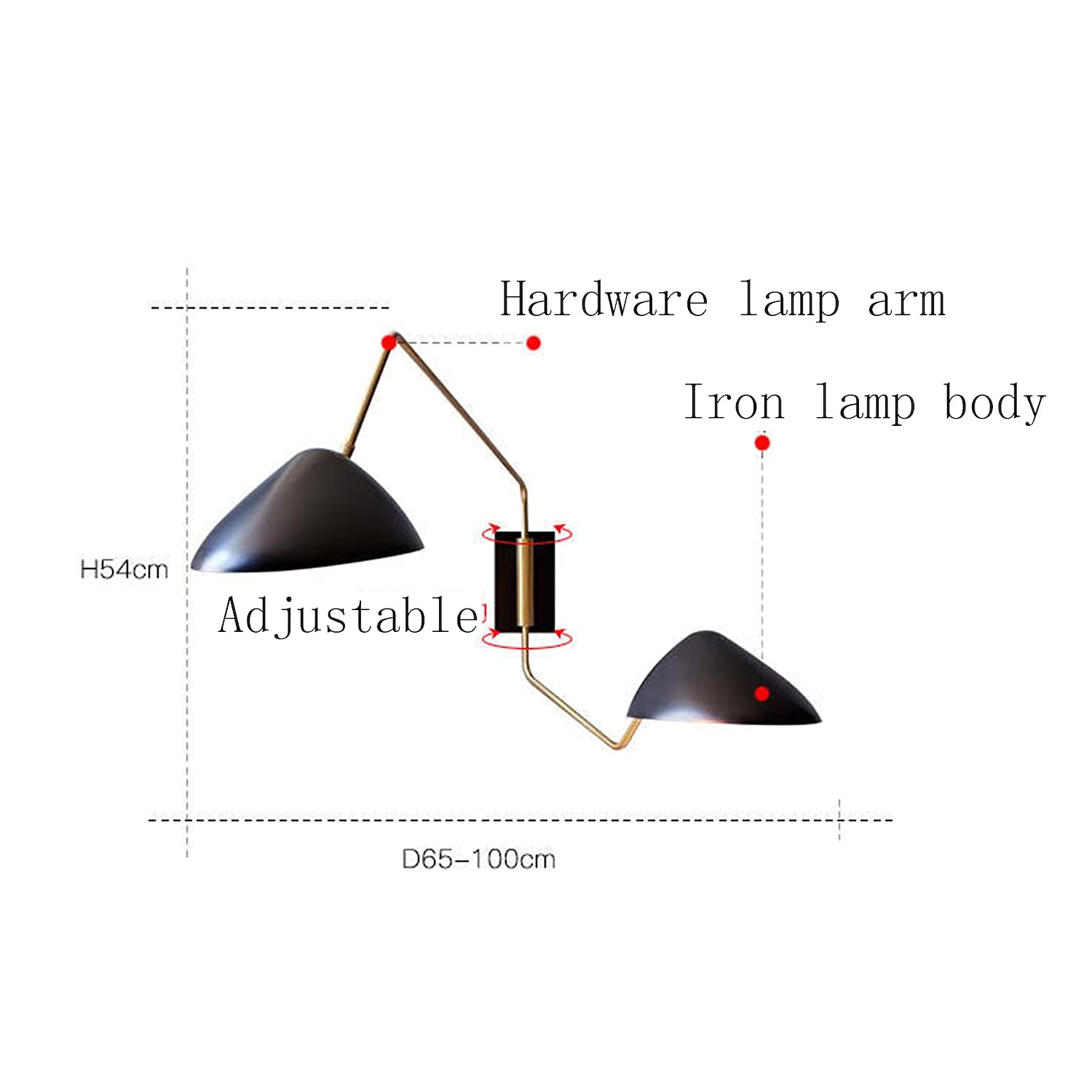Applique da parete con braccio oscillante lampada da parete industriale lampada da lettura vintage girevole con braccio oscillante lungo applique da parete illuminazione per bar interno magazzino del 2025 a $315.29 –P5