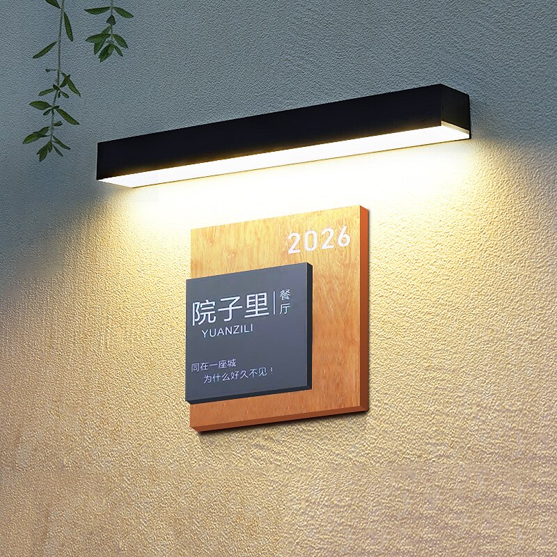 Solar Outdoor Wall Lamp Garden Villa Courtyard Lighting Sign Door Headlight Waterproof Wall Porch Fence Landscape Decoration Light 2025 - $43.99 –P1