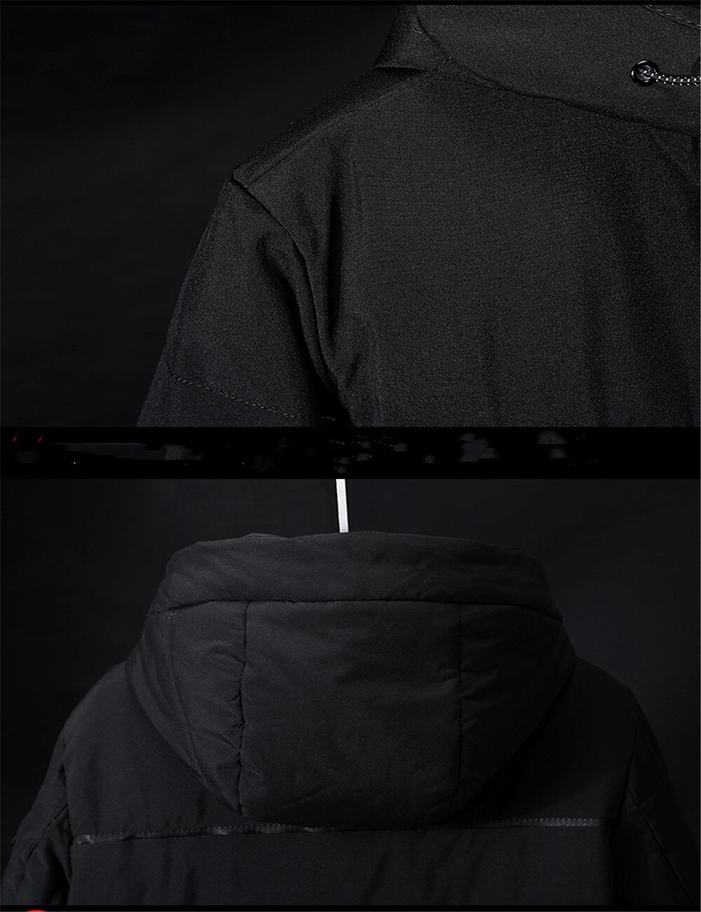 2025年 男性用 冬物コート ダウン パフジャケット パーカー アウトドア ビジネス キャンピング＆ハイキング ロング カジュアル 普段着 カジュアル 防風 保温 冬 ピュアカラー ブラック ブラウン グレー パファージャケット  コレクション – $77.99 –P4