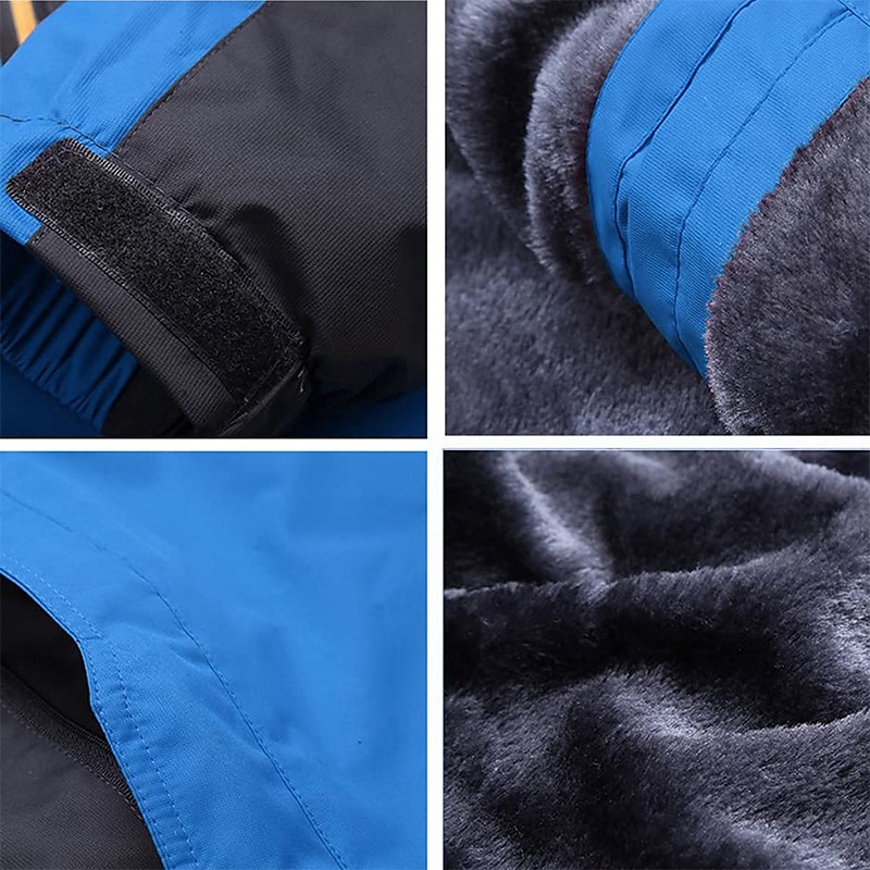 Homens Casaco com capuz Jaqueta de Trilha Jaqueta de Esqui Jaqueta de Chuva Ao ar livre Roupa Diária Quente Zíper Bolsos Inverno Bloco de cor Moda Roupa de rua Com Capuz Padrão Preto Vermelho Azul de 2025 por $67.99 –P7