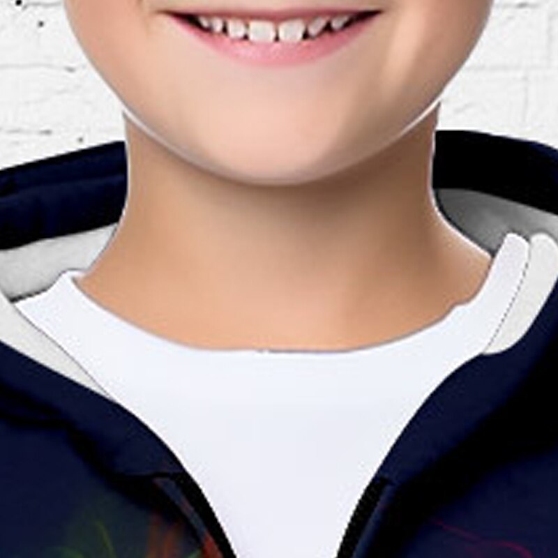 Pojkar 3D Dinosaurie Huvtröja Kappa Ytterkläder Långärmad 3D-tryck Höst Vinter Mode Streetwear Häftig Barn 3-12 år Utomhus Ledigt Dagligen Normal 2025 - $18.49 –P10