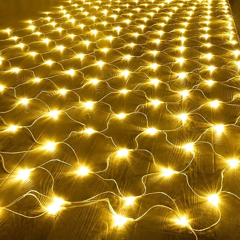 1,5m 3M 6m Lysslynger 96/192/672 LED EL Varm hvit Kjølig hvit Multifarget LED Net Mesh strenglys Halloween Solar Ferie 24 V 2025 - $30.99 –P9