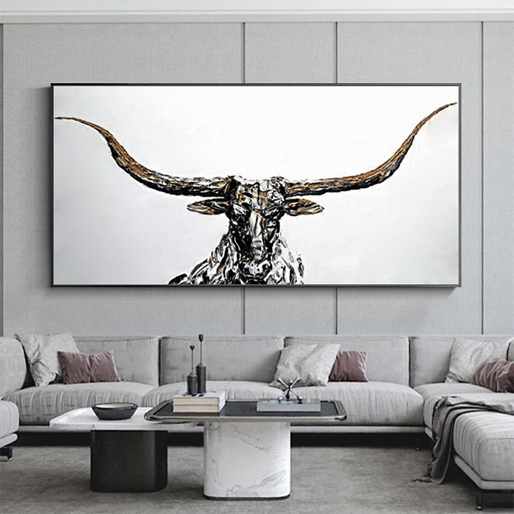 mintura kézzel készített absztrakt állatok bika olajfestmények vászonra fal művészeti dekoráció modern kép lakberendezéshez hengerelt keret nélküli feszítetlen festmény 2026 - $66.99 –P6