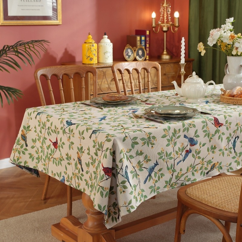 Rectangle Tablecloth Vintage Floral  Jacquard Table Cloths with Tassels Cotton Linen Table Covers for Dinner Parties Outdoor Decoration 2026 - $28.99 –P3