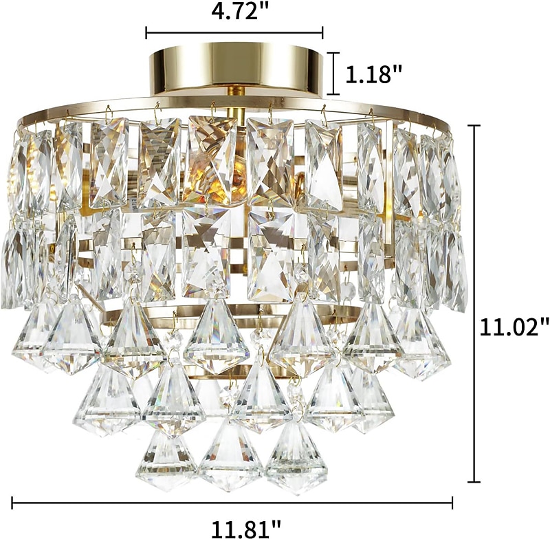 3-Light 30 cm Kruhový / kulatý design Stropní světla Kov Umělecký styl Formální styl Moderní styl umělecké Moderní 110-120V 220-240V 2026 - $136.99 –P4