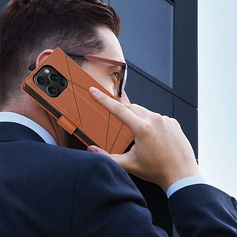 Phone Case For iPhone 16 iPhone 15 Pro Max Plus iPhone 14 13 12 11 Pro Max Mini SE X XR XS Max 8 7 Plus Wallet Case with Stand Holder Magnetic with Wrist Strap Retro TPU PU Leather 2025 - $15.99 –P10