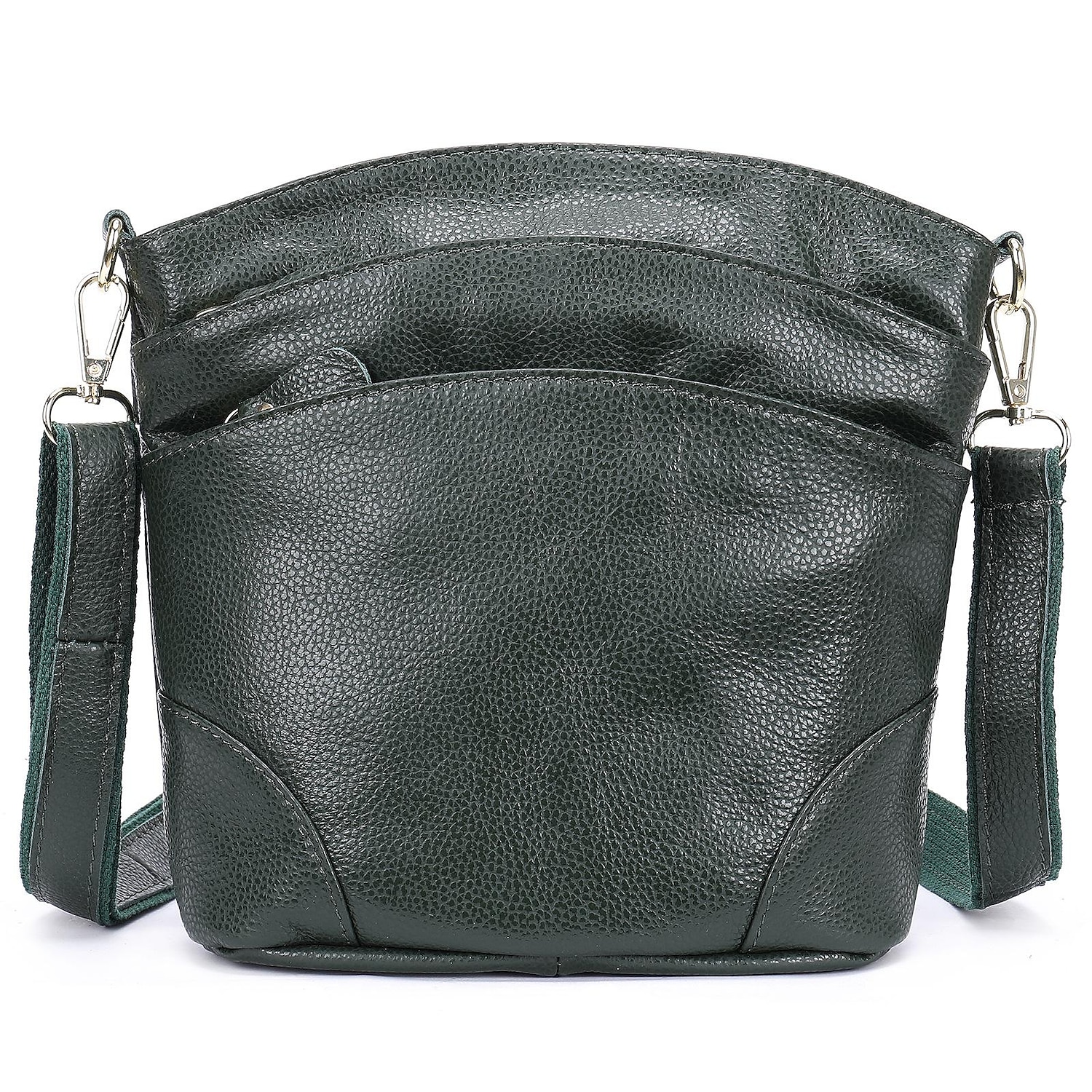 Waterproof and Wear-resistant Genuine Leather Crossbody Bag for Women - Versatile Multi-layer Shoulder Bag with Clutch Design 2025 - $42.99 –P12