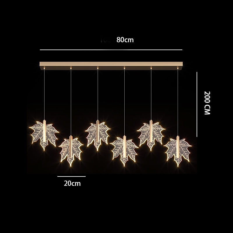 kroonluchter led kristal esdoornblad ontwerp 4/5/6/12-licht dimbaar inbouwverlichting wenteltrap lange kroonluchter villa trapverlichting duplex kroonluchter 110-240v 2025 - $287.79 –P3