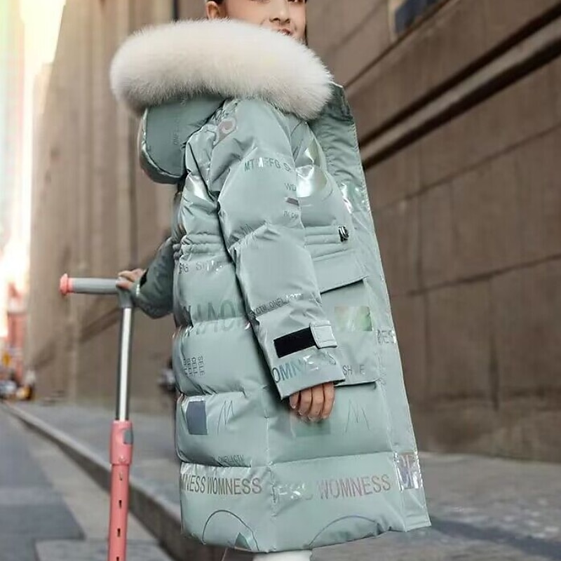Barn Flickor Ner Pufferjacka för barn Aktiv Dragkedja Skola Täcka Ytterkläder 4-13 år Vinter Leopardlila leopardmönstrat*grönt Leopardmönstrat*rosa 2025 - $49.99 –P16