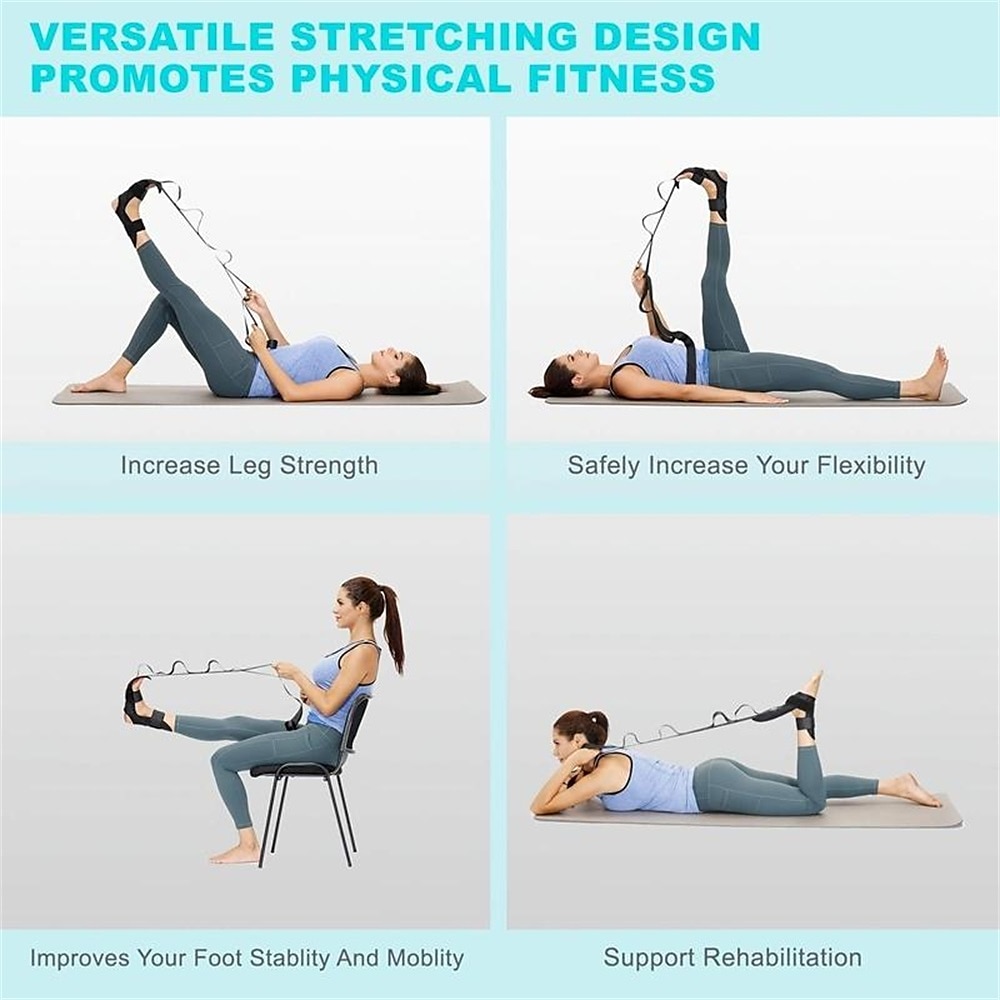 verlicht pijnlijke hielspoor, fasciitis plantaris, achillespeesontsteking & hamstring met deze 1pc voet & beenrekband! 2025 - $14.49 –P4