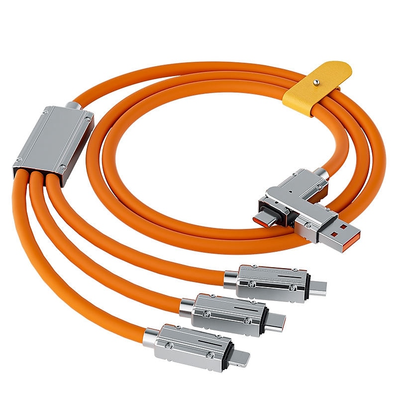 USB C-kabel Bliksemkabel 100W 3.9ft USB A naar USB C USB A naar Lightning USB A naar micro B 6 A Snellader Hoge gegevensoverdracht 3 in 1 Voor Macbook iPad Samsung Mobiele telefoonaccessoire 2025 - $18.99 –P12