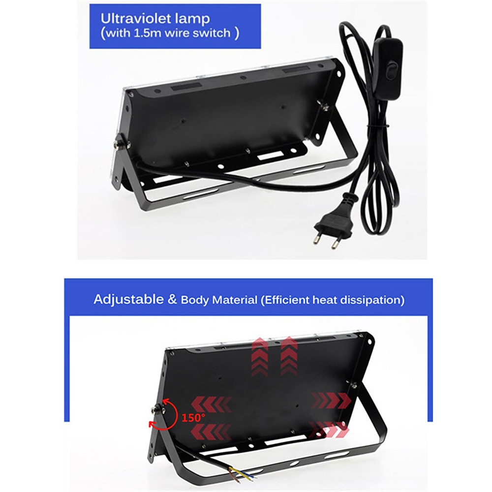 LED UV Floodlight 395nm/365nm Waterproof Stage Lamp Black Light- 110V/220V Party Light with US/EU Plug 1/2pcs 2025 - $20.99 –P4