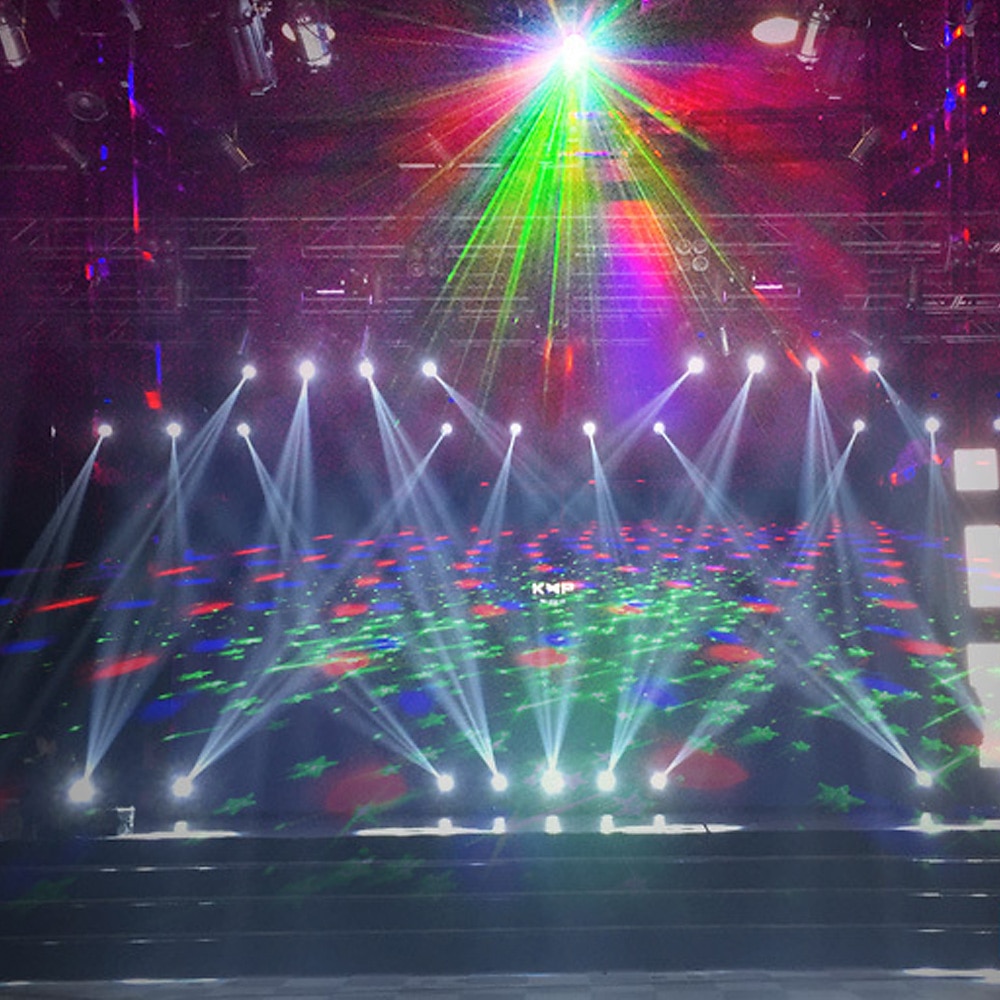 60 farger festlys dj disco lys lydaktivert utendørs innendørs LED laser 2 i 1 strobe lys med fjernkontroll for fester bursdag jul ferie rom dekor bryllup karaoke 2025 - $81.99 –P6