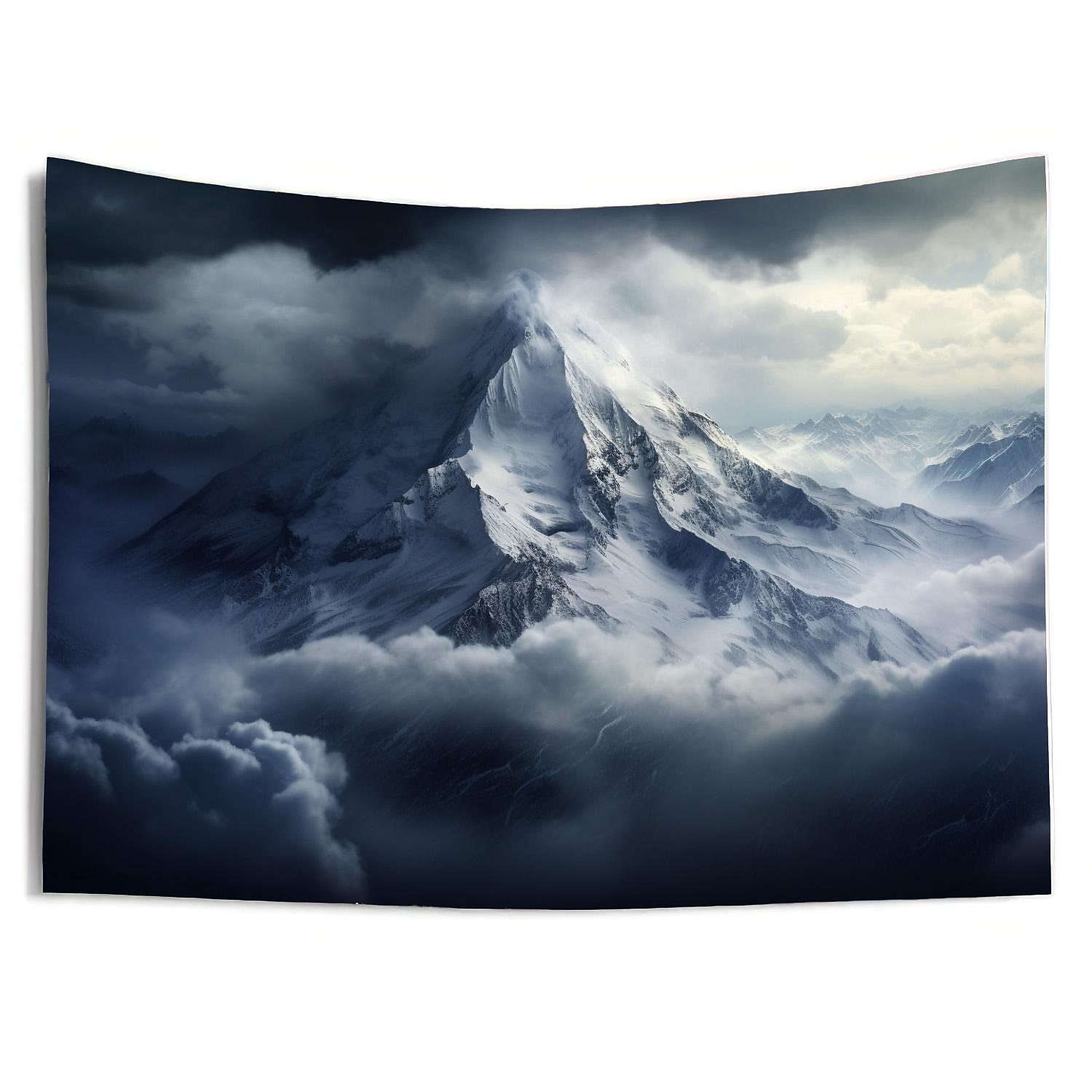 Tapiz colgante de montaña nevada, arte de pared, tapiz grande, decoración mural, fotografía, telón de fondo, manta, cortina, decoración para el hogar, dormitorio y sala de estar 2026 - $20.99 –P11