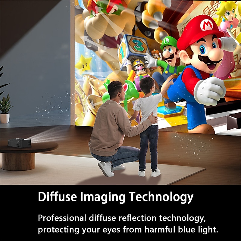 YT100 Mini Projector Wireless WIFI Display Screen Mirror with iOS and Android Smartphones Support USB Input Pocket Projector for Classic Movie Kids Animation 2025 - $63.99 –P14
