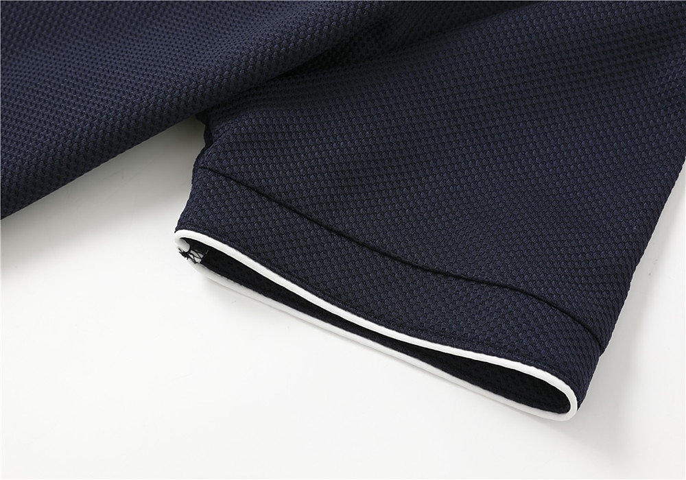 Per uomo Magliette Polo a Nido d'Ape Testurizzato Casuale Sportivo Bavero Manica Corta Muscolo Stile Vecchio Denaro Semplice Patchwork Estate Vestibilità regolare Nero Bianco Blu marino Grigio del 2026 a $20.99 –P4