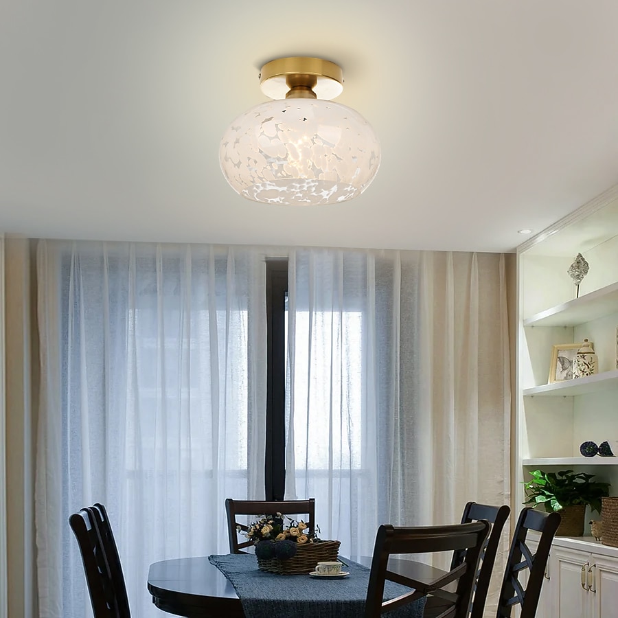 plafoniera in vetro semi-incasso plafoniera per camera da letto soggiorno corridoio cucina, moderna lampada a tamburo vicino al soffitto 110-240v del 2026 a $115.99 –P6