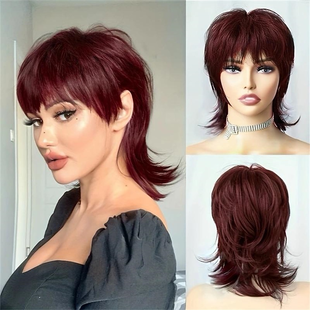 korte blonde pruik shaggy gelaagde jaren 80 mul pruik pixie-cut pruik met pony krullend synthetisch natuurlijk nep haar vervangende pruiken voor vrouwen dagelijks feest cosplay kostuum gebruik 2026 - $17.49 –P10