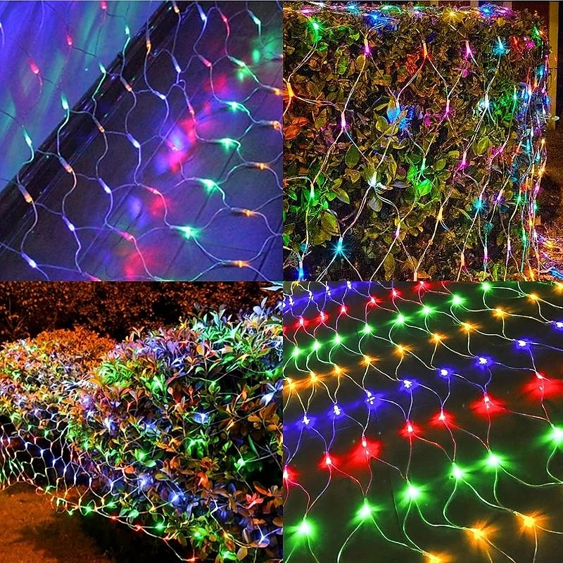 3M Lichterketten 192 LEDs EL Warmweiß Mehrfarbig LED-Netzmaschen-Lichterketten Halloween Solar Weihnachtsdekoration 24 V 2025 - $61.99 –P5