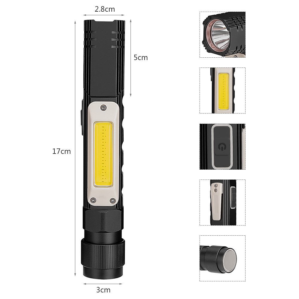 1 τεμ φακός led 1000 lumens τακτικός φακός, περιστρεφόμενος αδιάβροχος προβολέας 90 μοιρών, 5 τρόποι λειτουργίας - οι καλύτεροι υψηλοί αυλοί είναι για κάμπινγκ, εξωτερικούς χώρους, πεζοπορία 2025 - $20.99 –P1