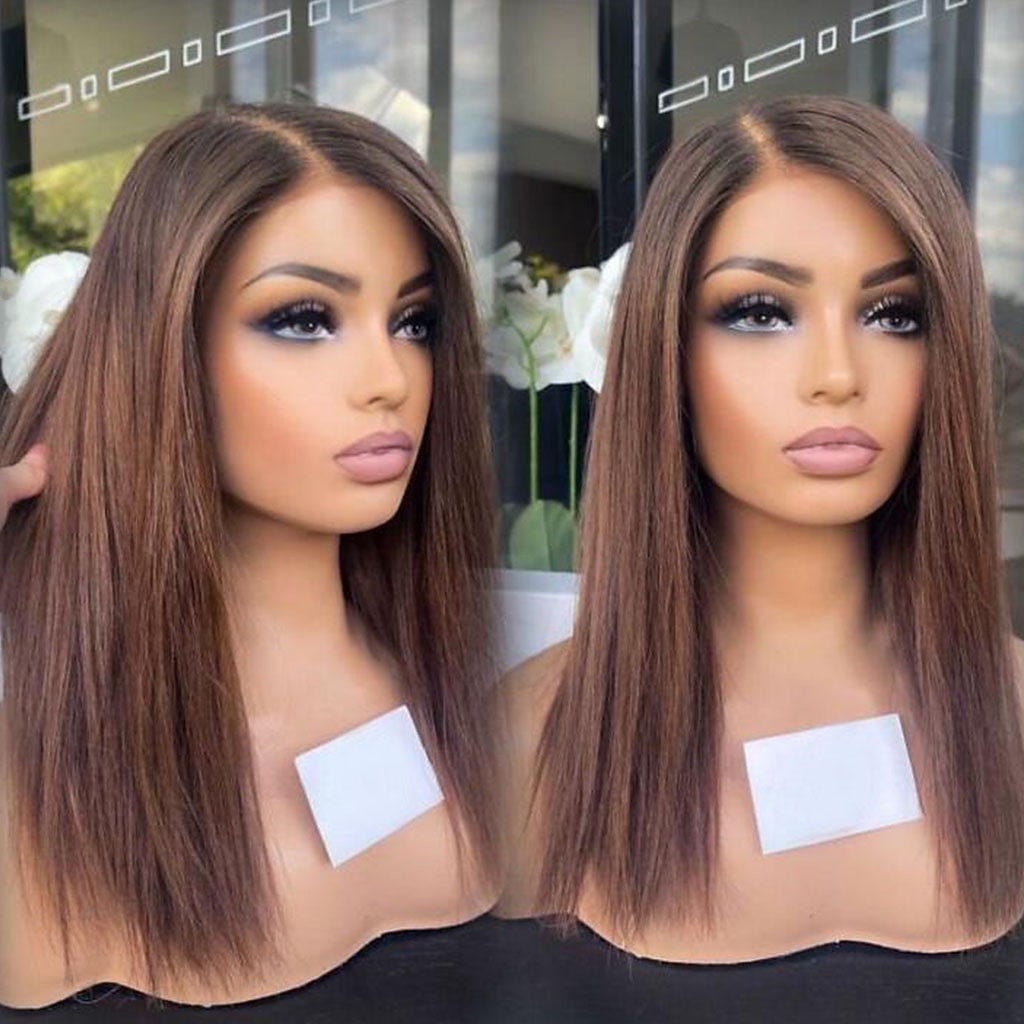 Capelli umani di Remy 13x4 Pizzo Frontale Parrucca Taglio scalato Brasiliano Diritto serico Multicolore Parrucca 130% 150% Densità dei capelli con i capelli del bambino Capelli schiariti 100% Vergine del 2026 a $245.19 –P1