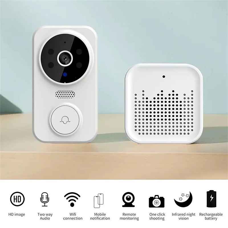 2025年 m8 ワイヤレスドアベル 1080 hd カメラ wifi ドアベルスマートインターホン人気の tuya  コレクション – $31.99 –P1