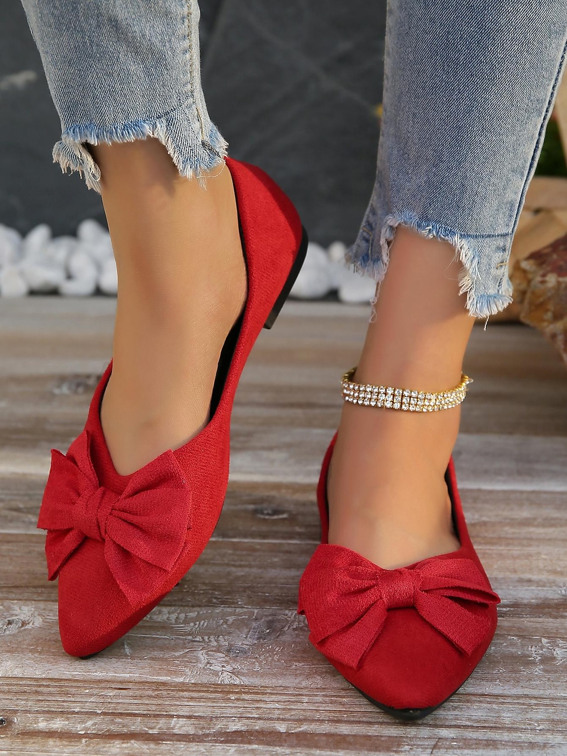 dámské černé ploché špičky s mašlí – elegantní slip-on mokasíny pro dámy, pohodlné boty pro volný čas do práce, kanceláře i na denní nošení 2025 - $26.99 –P4
