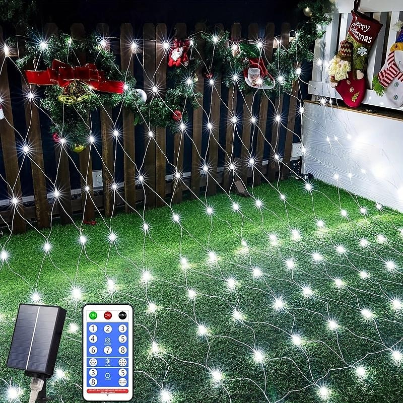 3M Lichterketten 192 LEDs EL Warmweiß Mehrfarbig LED-Netzmaschen-Lichterketten Halloween Solar Weihnachtsdekoration 24 V 2025 - $61.99 –P9