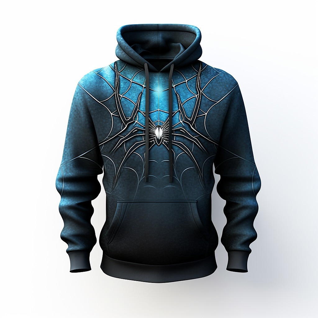 Pánské Grafika Pavouci Kapuce Kapucky Mikina Kapuce Dlouhý rukáv Mikina s kapucí Kapuce Módní 3D tisk Outdoorové sporty Dovolená Streetwear Královská modř Vodní modrá Tisk Přední kapsa Jaro & podzim 2025 - $31.99 –P2