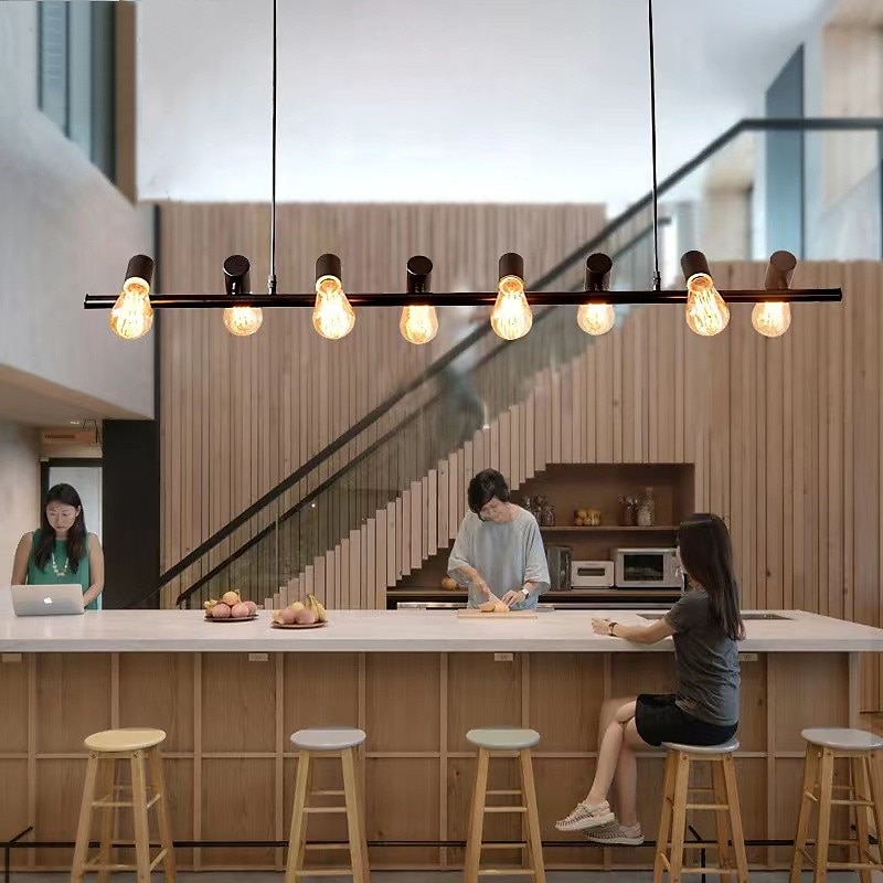 lampada a sospensione a led linea design 100/120 cm metallo stile artistico lampadario moderno moderno semplice nordico minimalista luce ristorante di lusso lungo tavolo da bar sala da pranzo 110-120 del 2025 a $349.99 –P1