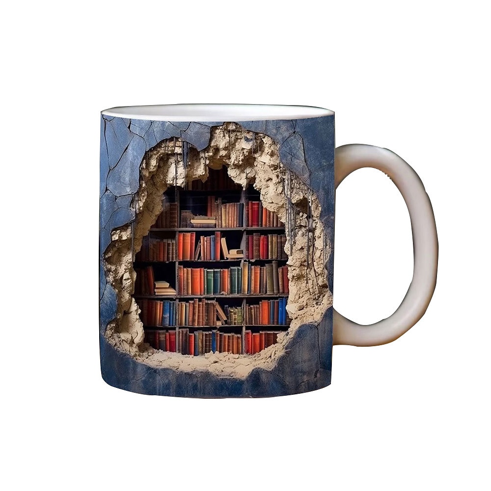 3D boekenplank mok sublimatie, 3D boek mok wrap, 11oz en 15 oz mok ontwerp, 3D mok wrap, 11oz mok png, 15oz mok png boek minnaar mok koffiemok 2025 - $16.99 –P7