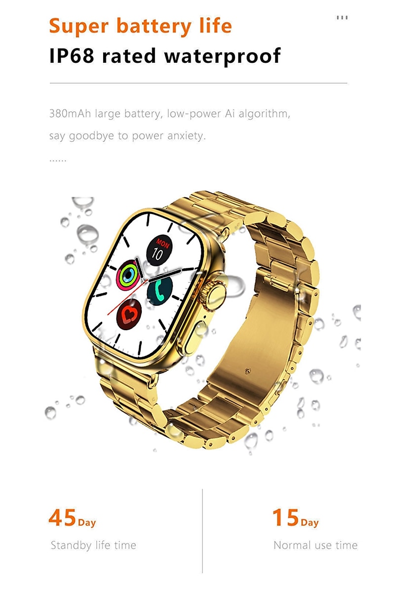 2025年 M9 Ultra Max スマートウォッチ 2.1 インチ スマート·ウォッチ ブルートゥース 歩数計 着信通知 フィットネスモニター と互換性があります Android iOS 女性 男性 長時間スタンバイ ハンドフリーコール 防水 IP68 49mmウォッチケース コレクション – $62.99 –P12