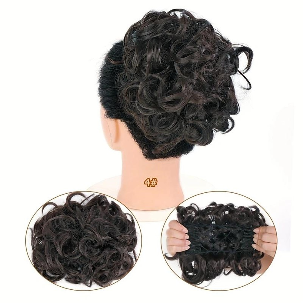 Chignon Chignon A cordoncino Capelli sintetici Pezzo di capelli Estensione capelli Liscio Feste Giornaliero Serata e festa A1 A2 A3 del 2025 a $11.99 –P5