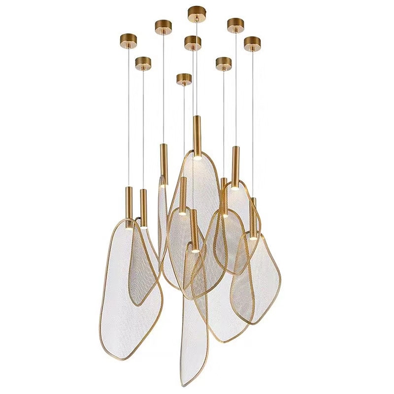 lampada a sospensione a led cluster design in metallo 45/60cm lampadari stile minimalista led lampada a sospensione sala da pranzo comodino plafoniera 110-240v del 2025 a $249.99 –P8