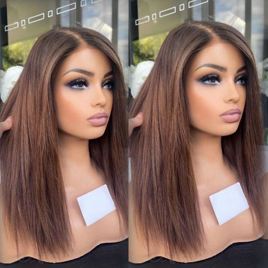 Capelli umani di Remy 13x4 Pizzo Frontale Parrucca Taglio scalato Brasiliano Diritto serico Multicolore Parrucca 130% 150% Densità dei capelli con i capelli del bambino Capelli schiariti 100% Vergine del 2026 a $245.19 –P2