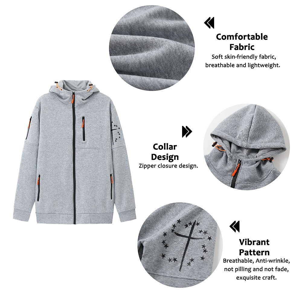 Herren Graphic Kreuz Langarm Sweatshirts Mit Kapuze Strassenmode Basic Sport & Natur Sport Herbst Winter Schwarz Dunkelgray Grau Bekleidung Designer Heißprägen S M L XL XXL 3XL 2025 - $27.99 –P1