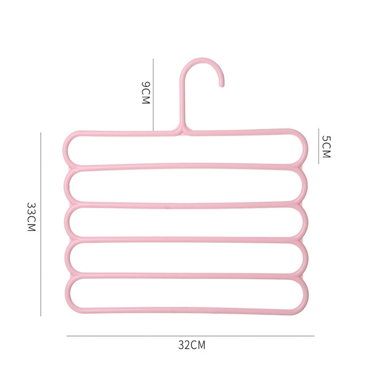 10 stuks gekleurde antislip meerlaagse broekrek multifunctionele garderobe 5-laags hangende broekrek sjaalrek sjaal stropdas hanger 2025 - $9.49 –P1