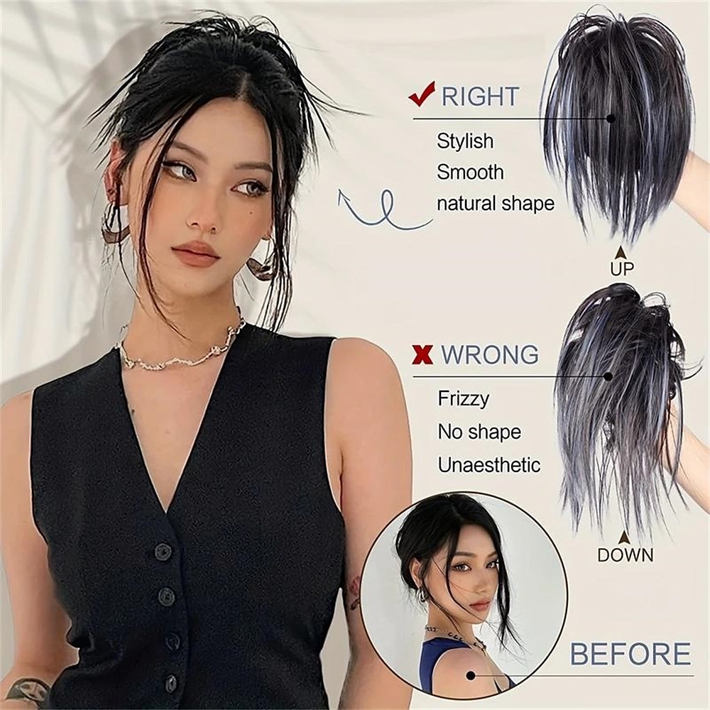 Y2K Messy Bun Hair Piece Claw Clip In Hair Bun Synthetic Wavy Curly Chignon Hair Bun For Women Extensions Tousled Updo Hair Buns Claw Clip Ponytail Hairpieces Hair Scrunchie With Clip For Daily Use 2025 - $12.99 –P5