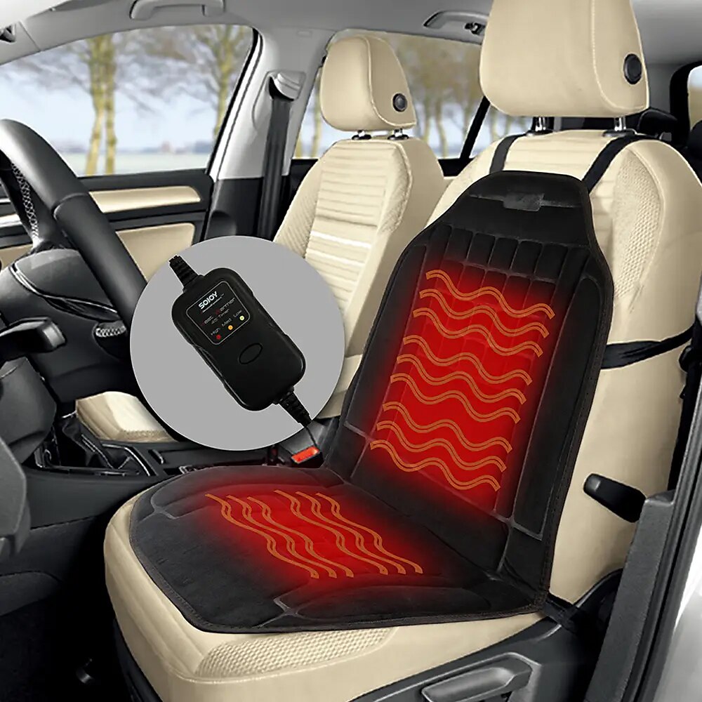 Vyhřívaný potah sedadla automobilu zimní univerzální elektrický vyhřívací polštář pro přední sedadlo interiérový vyhřívač automobilu 2025 - $39.99 –P1