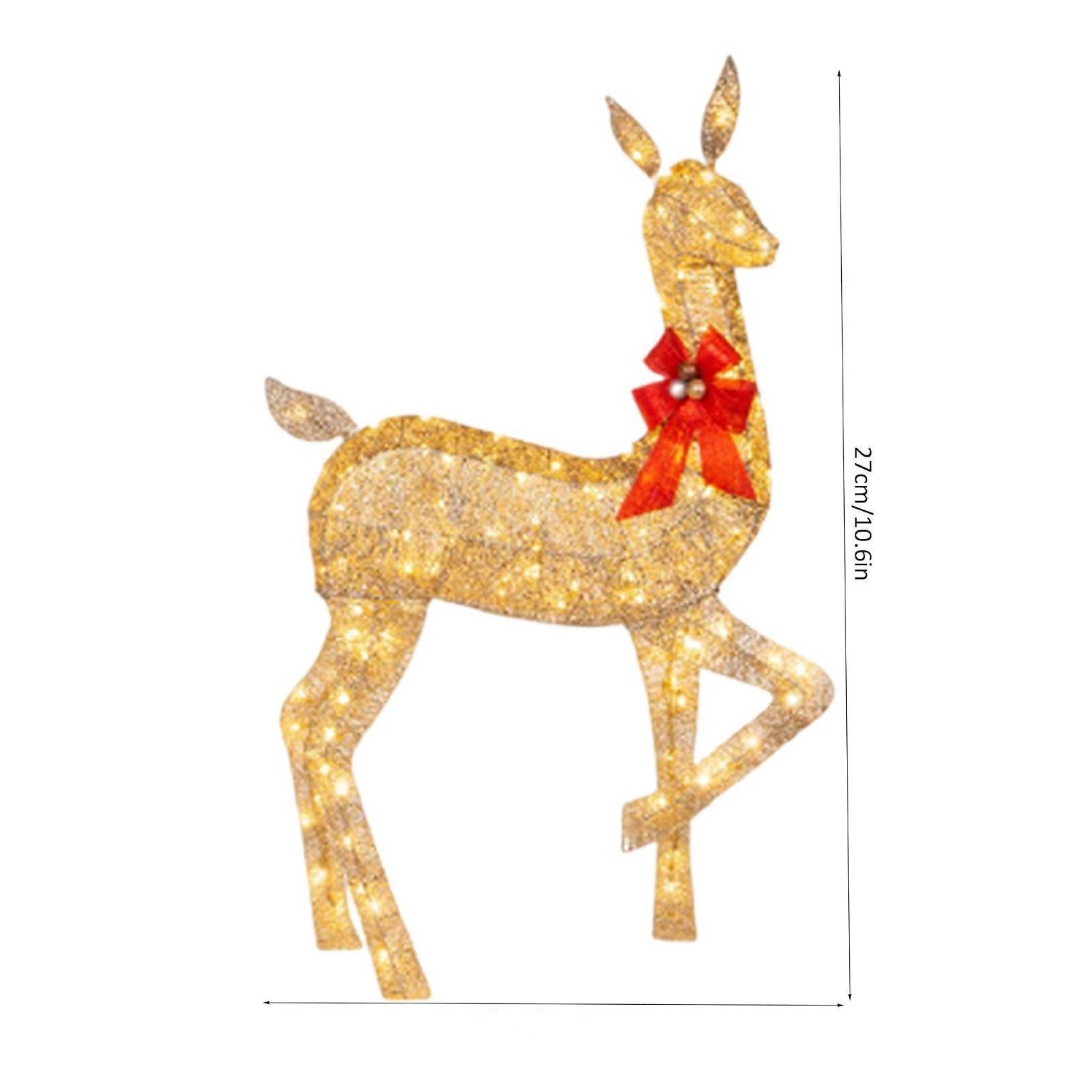 3 pièces éclairage de cerf de Noël bonne année jardin cerf lumineux de Noël, décor de scène, décor de festivals, décor de chambre, décor de maison, décor de bureaux, décor de fête à thème, décor de noël acrylique 2d plat de 2025 ? $24.99 –P5