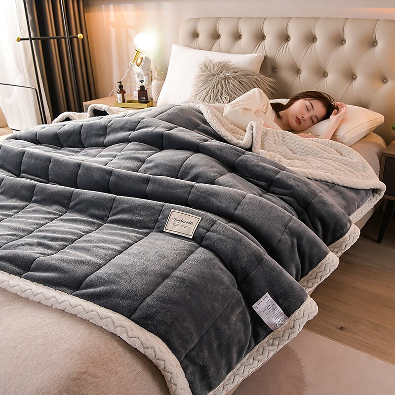 Thick heavy cotton discount blanket