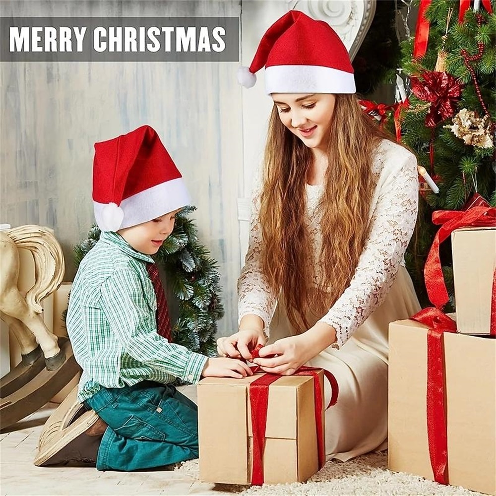 6pcs Christmas Santa Hats - Perfect For Adults At Christmas & New Year Parties! 2026 - $4.99 –P6