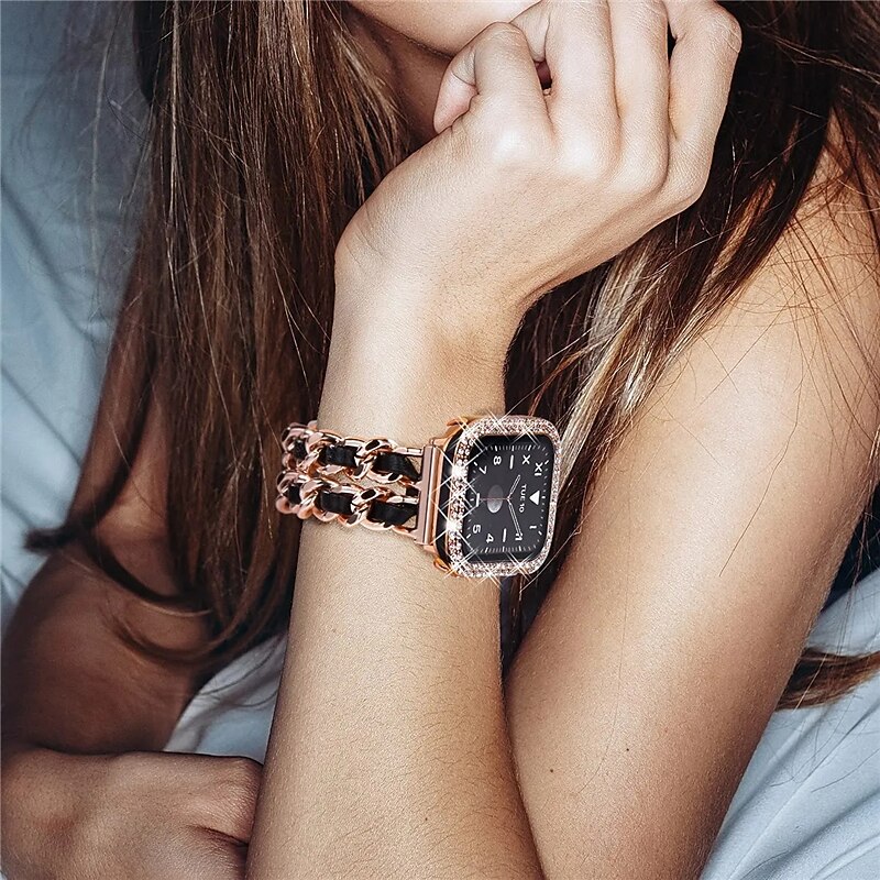 Banderolă Sport Compatibil cu Curea de ceas Apple Watch 38mm 40mm 41mm 42mm 44mm 45mm cu Case Oțel inoxidabil Curea de ceas de schimb pentru iwatch Series 9 8 7 6 5 4 3 2 1 SE 2025 - $19.99 –P4