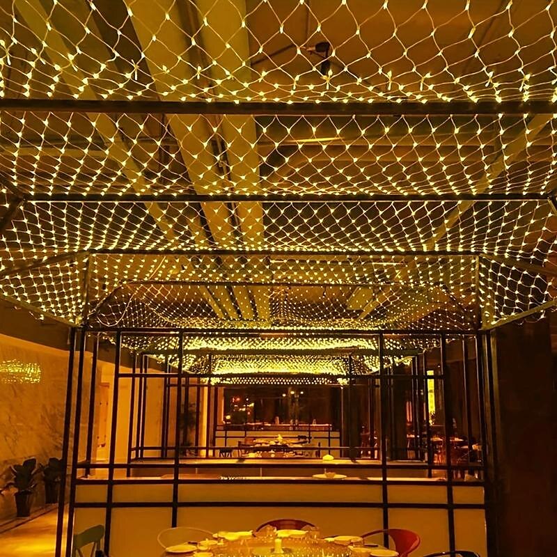 1,5m 3M 6m Lysslynger 96/192/672 LED EL Varm hvit Kjølig hvit Multifarget LED Net Mesh strenglys Halloween Solar Ferie 24 V 2025 - $30.99 –P10