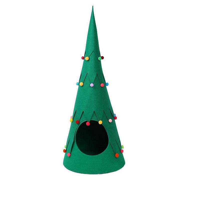 Tente pliable en feutre pour arbre de noël, pour chat et chien, semi-fermée, quatre saisons, à usage général, chenil pour chien et chat de 2025 ? $38.99 –P3
