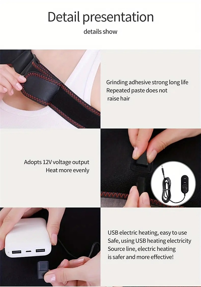 1pc Electric Heated Shoulder Strap Massage, Shoulder Massager