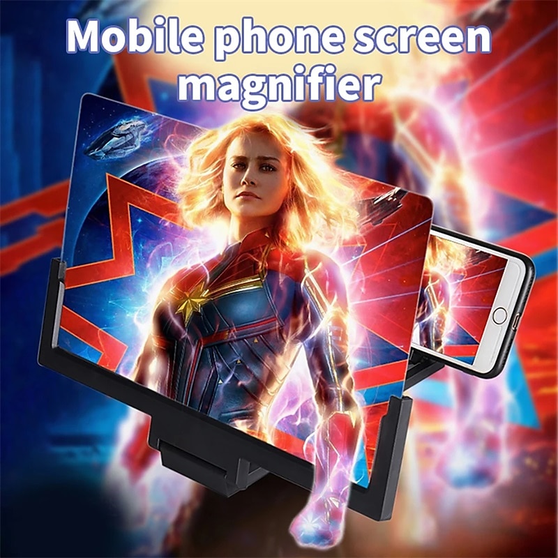 Новинка 2023, 14-дюймовый/7,5-дюймовый экран мобильного телефона, лупа с плоским экраном, 3d HD, радиационная защита, увеличительное стекло, держатель для мобильного телефона 2026 - $18.99 –P6